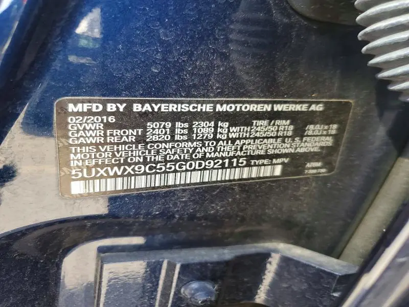 2016 BMW X3 XDRIVE28I  