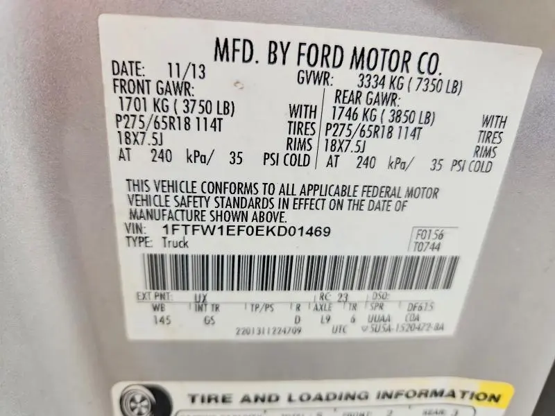 2014 FORD F150 SUPERCREW  