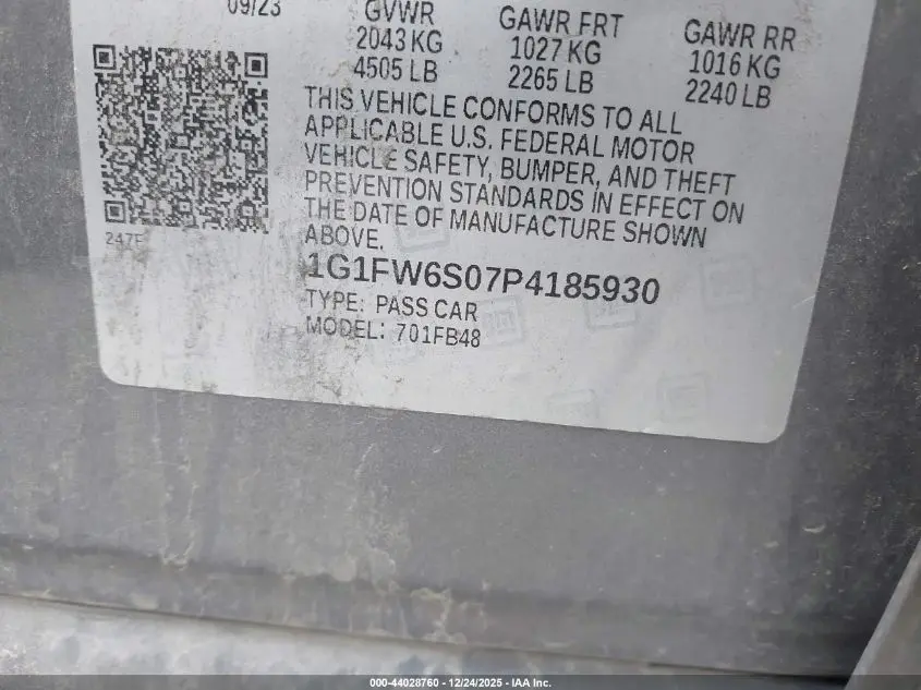 2023 CHEVROLET BOLT EV FWD 1LT