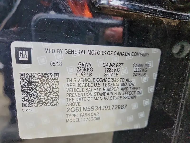 2018 CADILLAC XTS LUXURY  