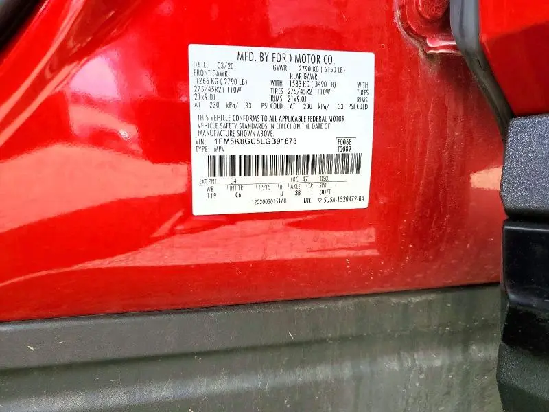 2020 FORD EXPLORER ST  