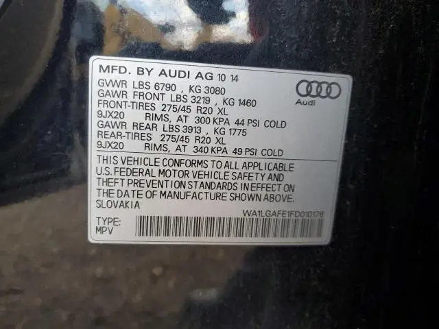 2015 AUDI Q7 PREMIUM PLUS  