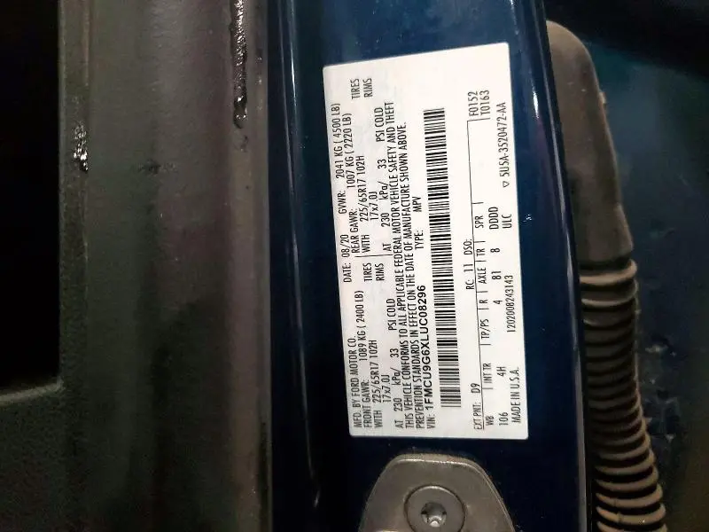 2020 FORD ESCAPE SE  