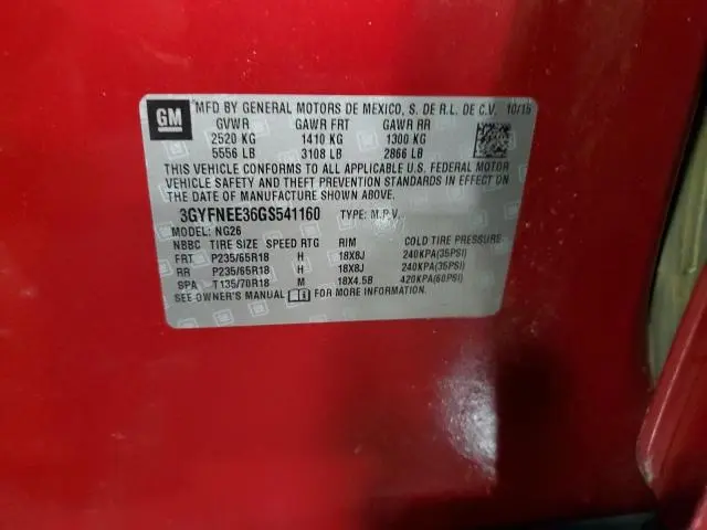 2016 CADILLAC SRX LUXURY COLLECTION  