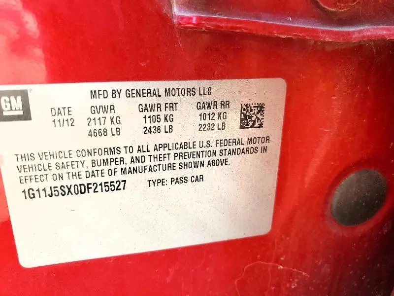 2013 CHEVROLET MALIBU LTZ  