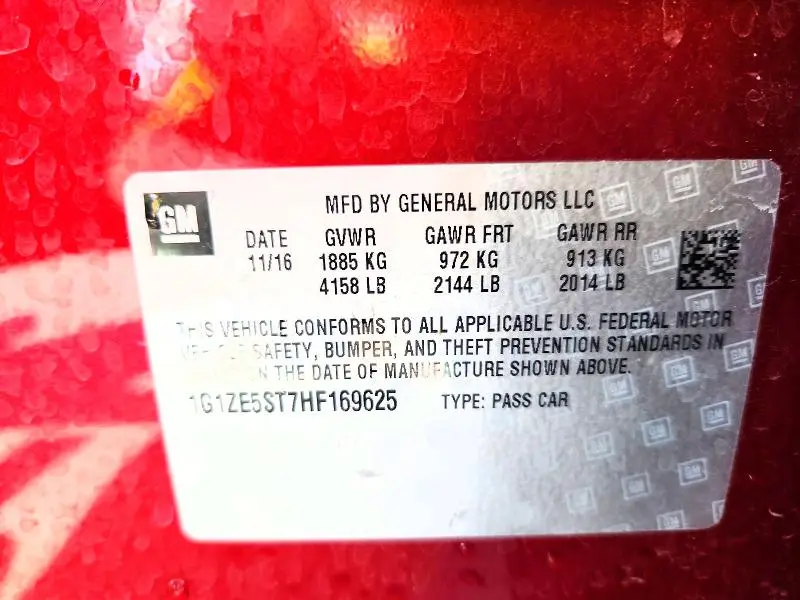 2017 CHEVROLET MALIBU LT  