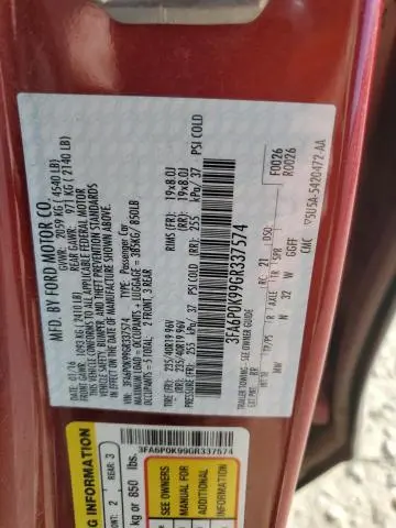 2016 FORD FUSION TITANIUM  