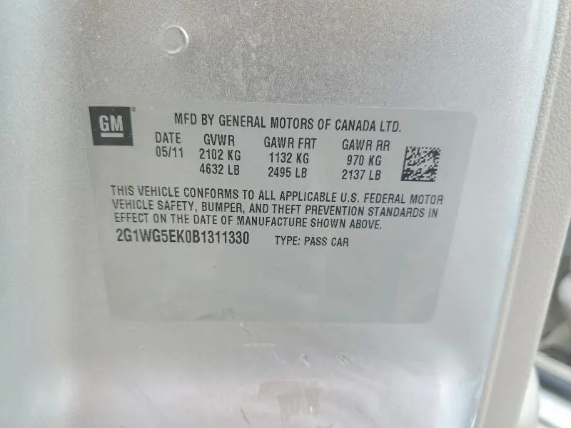 2011 CHEVROLET IMPALA LT  