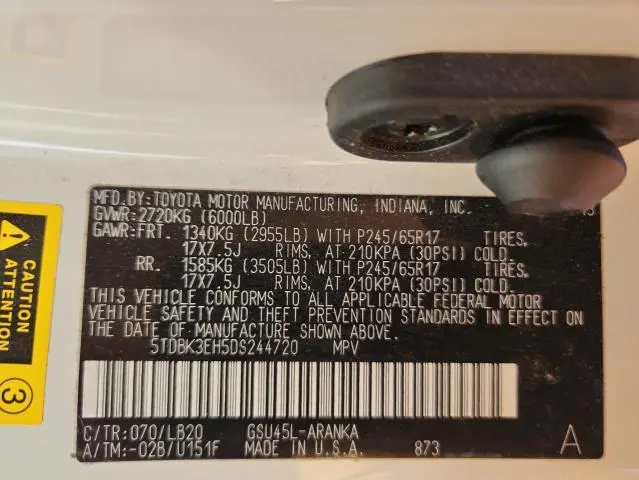 2013 TOYOTA HIGHLANDER BASE  