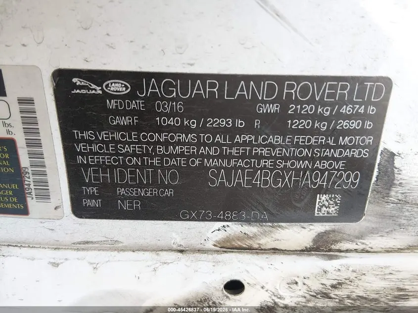 2017 JAGUAR XE 25T PRESTIGE