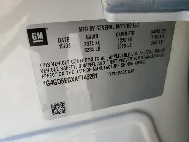 2010 BUICK LACROSSE CXL