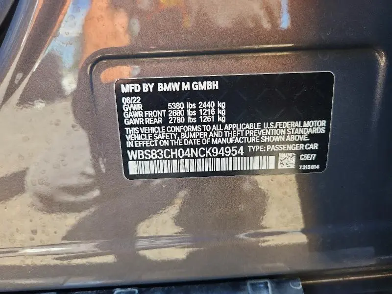 2022 BMW M5   