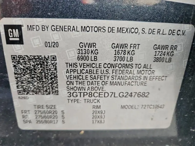 2020 GMC SIERRA C1500 ELEVATION  