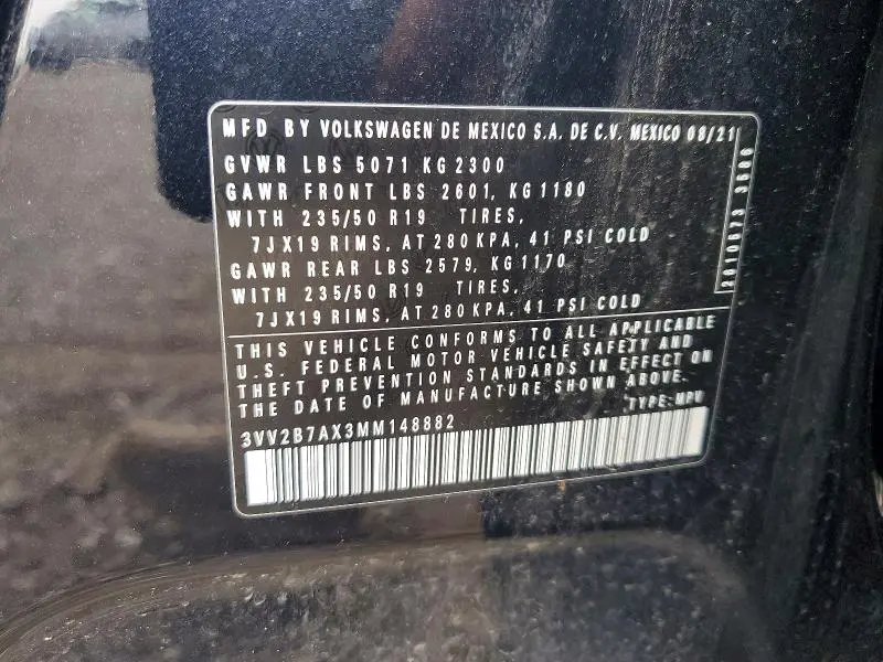 2021 VOLKSWAGEN TIGUAN SE  