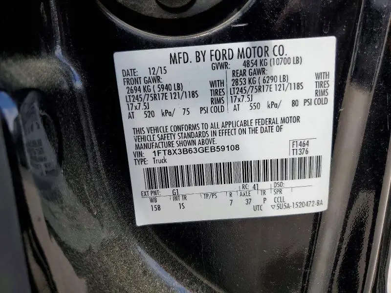 2016 FORD F350 SUPER DUTY  
