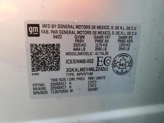 2022 GMC TERRAIN SLE  