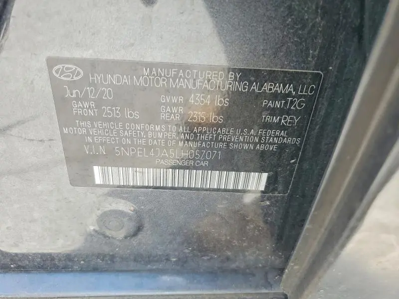 2020 HYUNDAI SONATA SEL  