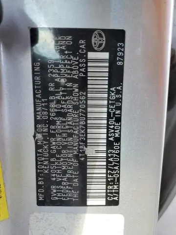 2011 TOYOTA CAMRY BASE  