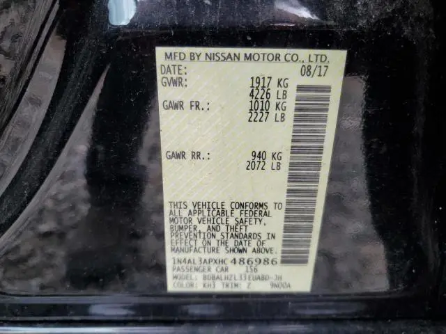 2017 NISSAN ALTIMA 2.5  