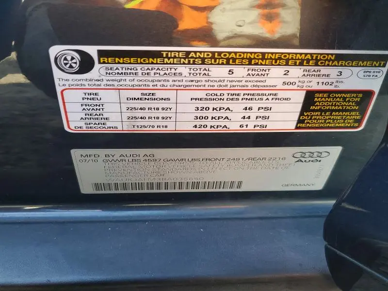 2011 AUDI A3 PREMIUM PLUS  