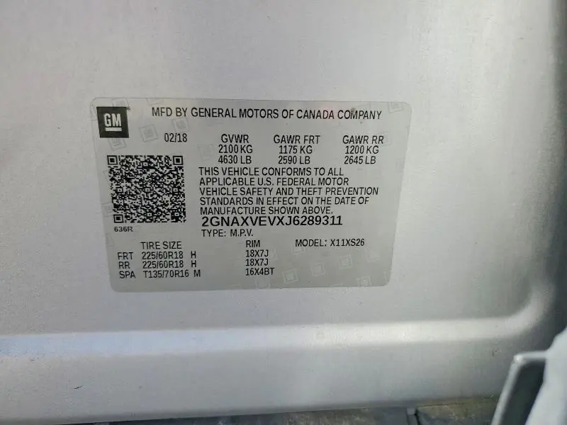 2018 CHEVROLET EQUINOX PREMIER  