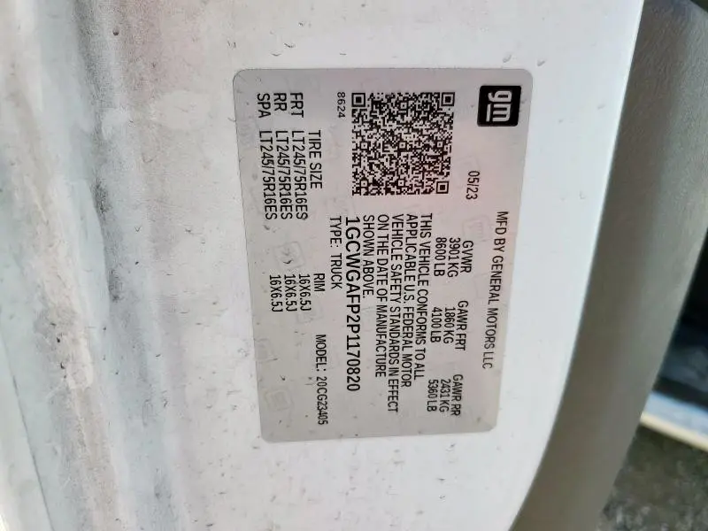 2023 CHEVROLET EXPRESS G2500   