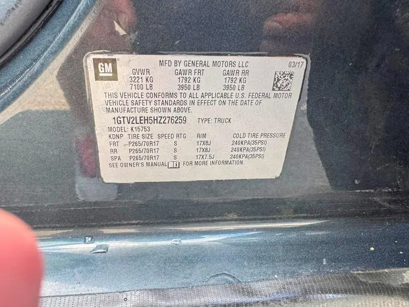 2017 GMC SIERRA K1500  