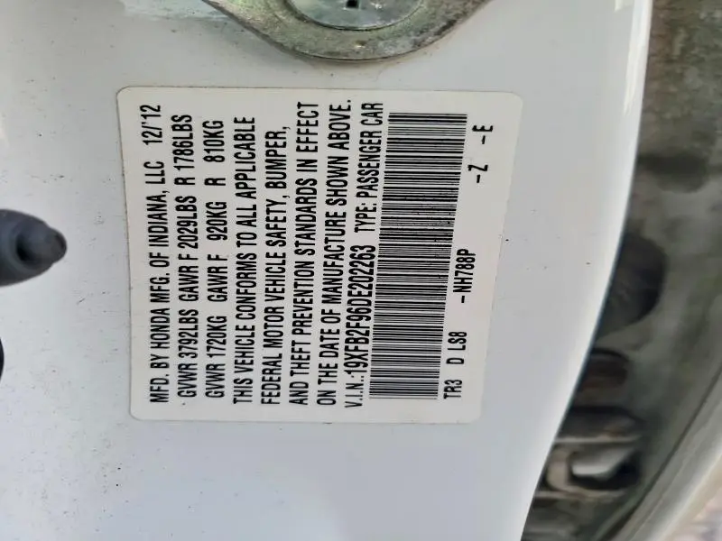 2013 HONDA CIVIC EXL  