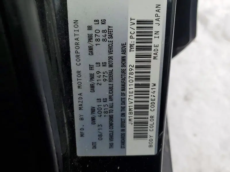 2014 MAZDA 3 TOURING  