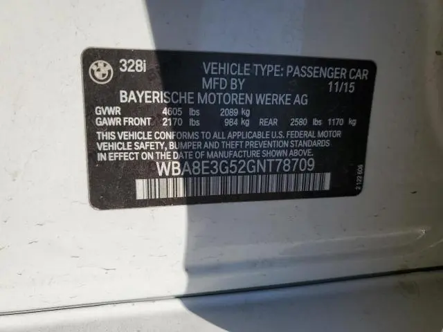 2016 BMW 328 XI SULEV