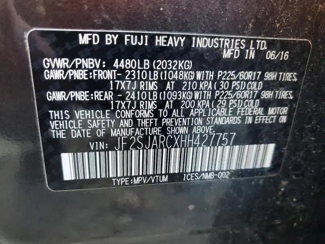 2017 SUBARU FORESTER 2.5I LIMITED  