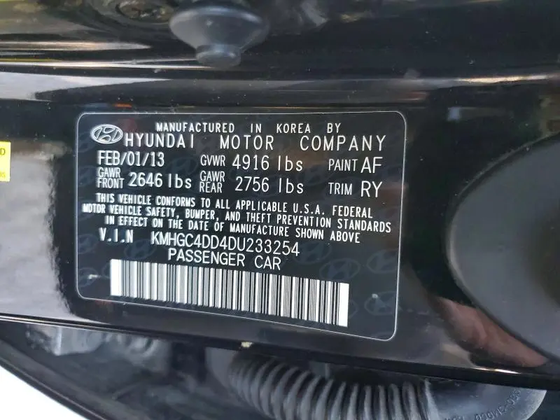 2013 HYUNDAI GENESIS 3.8L  