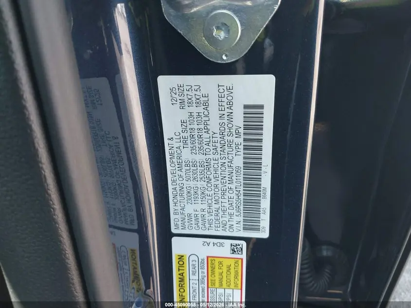 2026 HONDA CR-V HYBRID 2WD SPORT