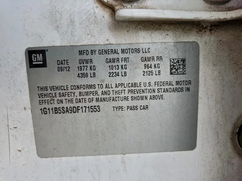 2013 CHEVROLET MALIBU LS  