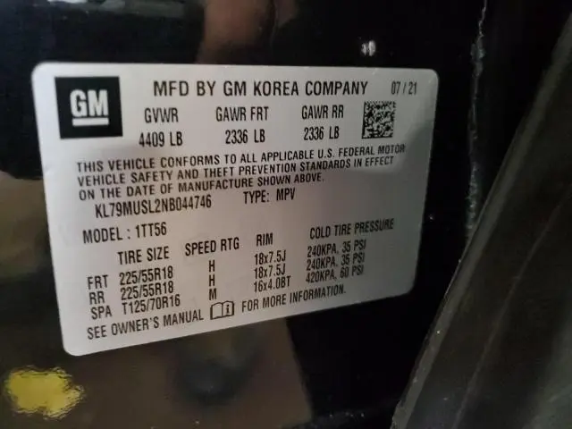 2022 CHEVROLET TRAILBLAZER RS  