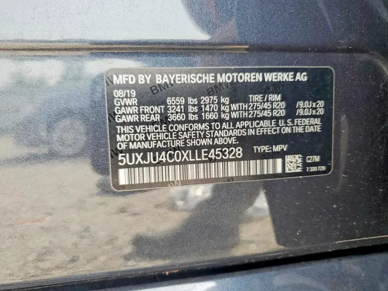 2020 BMW X5 M50I  