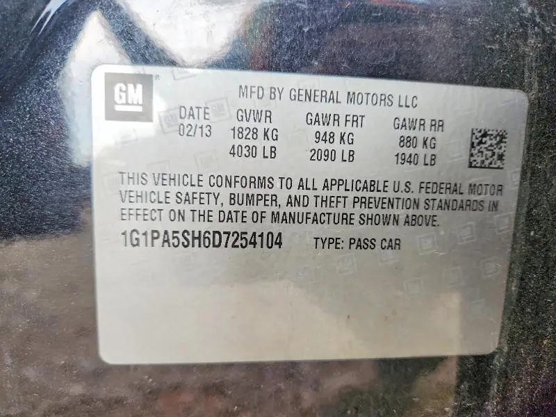 2013 CHEVROLET CRUZE LS  