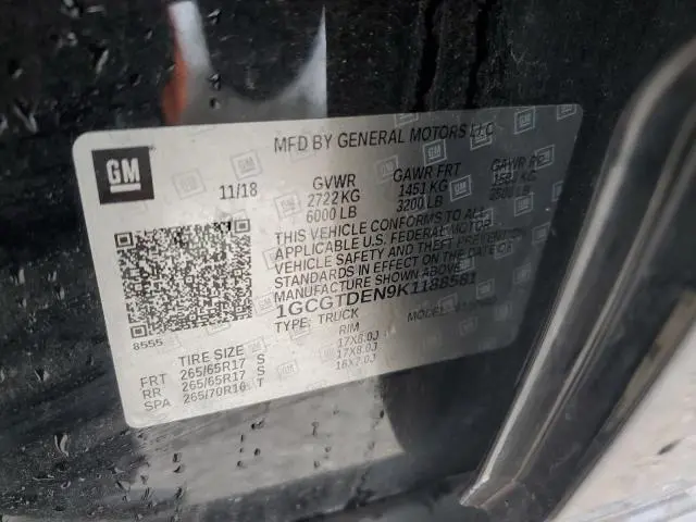 2019 CHEVROLET COLORADO Z71  