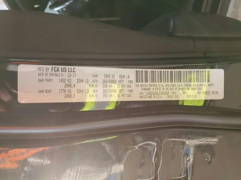 2018 DODGE DURANGO GT  