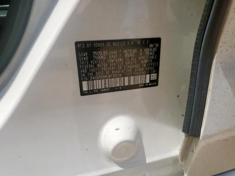 2020 HONDA FIT EXL  