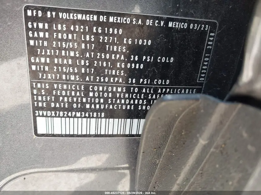 2023 VOLKSWAGEN TAOS 1.5T S