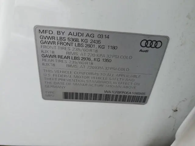 2014 AUDI Q5 PREMIUM PLUS  