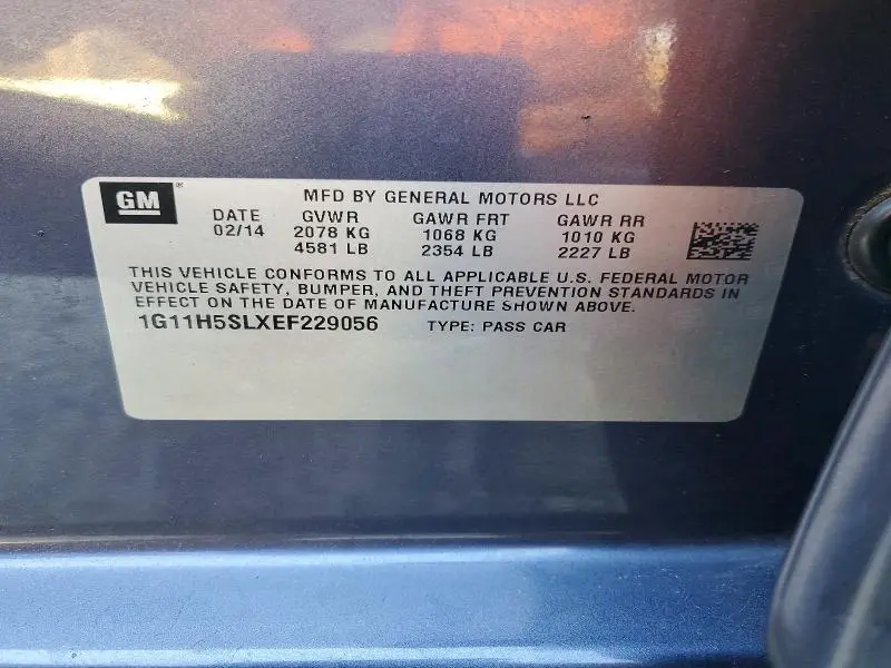2014 CHEVROLET MALIBU LTZ  