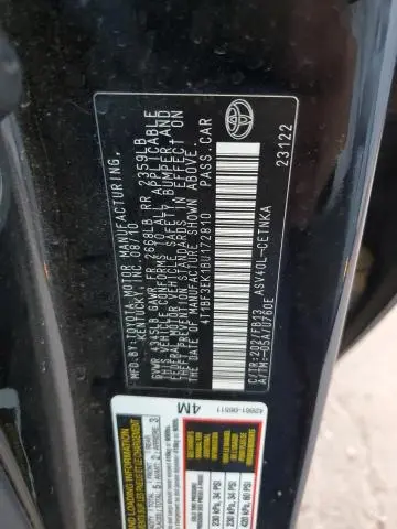 2011 TOYOTA CAMRY BASE  