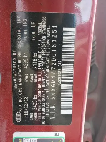 2013 KIA OPTIMA LX  