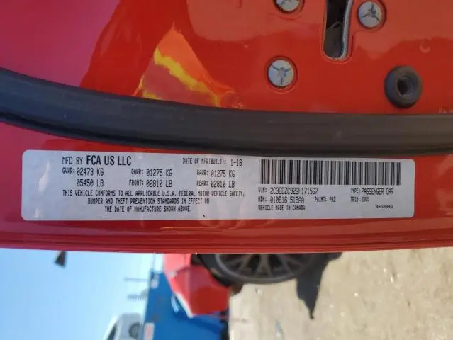 2016 DODGE CHALLENGER SRT HELLCAT  