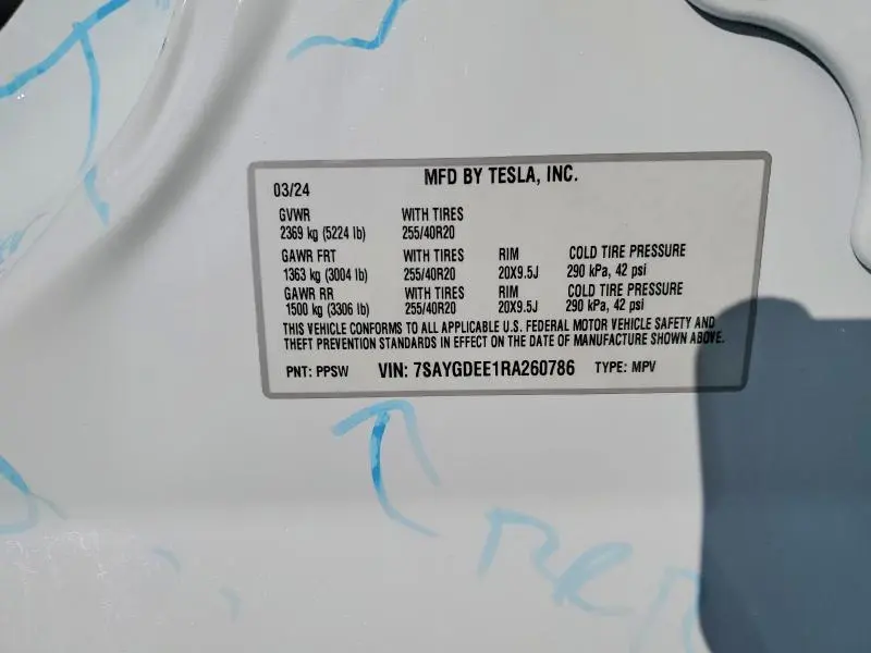 2024 TESLA MODEL Y   