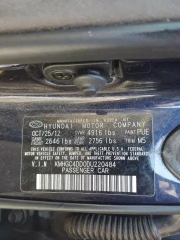 2013 HYUNDAI GENESIS 3.8L  