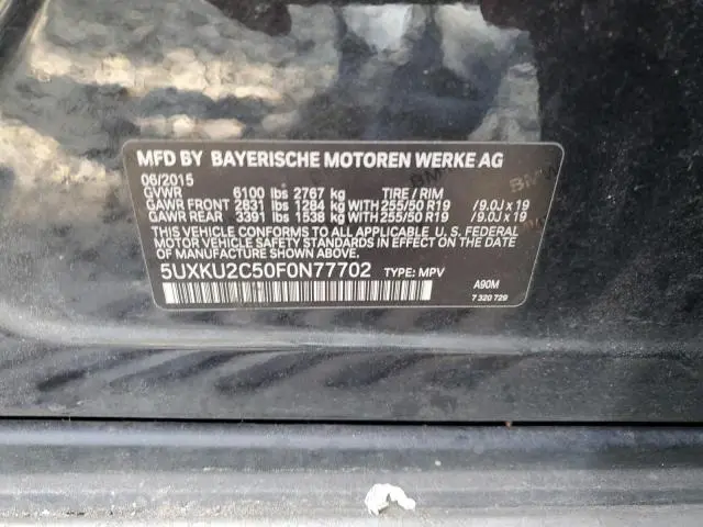 2015 BMW X6 XDRIVE35I  