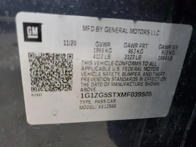 2021 CHEVROLET MALIBU RS  